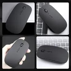 Mouse Sem Fio Ultra Fino Slim, Recarregável e Ergonômico para Notebooks