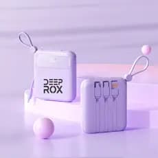 Power Bank 10000mah Carregamento Turbo Super Rápido Com Cabo Tipo C V8 e Lightning
