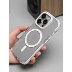 Capa Capinha Para iPhone 12 13 14 15 16 Transparente Colorida Magsafe Magnética
