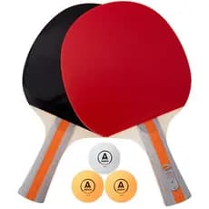 KIT NOVO Raquete de Tênis de Mesa Dupla Face com 3 Bolinhas