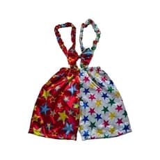 Fantasia Macacão+Gravata Palhaço Infantil