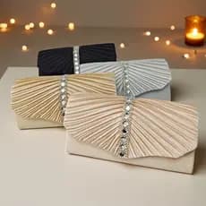 Bolsa Clutch Feminina Festa Noite Luxo Glitter Elegante Brilho Ombro 688-26
