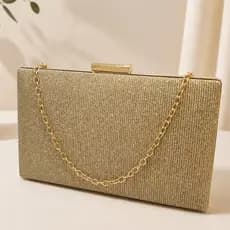 Bolsa Clutch Festa Feminina Luxo Com Brilho Glitter Tiracolo Para Casamento Jantar W168-11