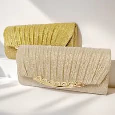 Bolsa Clutch Feminina Glitter Luxo Brilho Festa Elegante Ombro 688-24