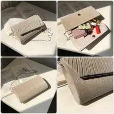 Clutch Feminina Elegante Festa Luxo Glitter Brilho Ombro Pequena 688-25