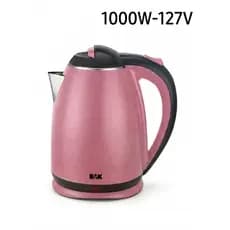Chaleira Elétrica Rosa 1,8L Inox 127V Jarra Elétrica Ferve Água Rápido Desliga Automático Bak