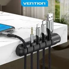 Vention Organizador De Cabos Clipes De Cabo De Silicone Enrolador Gerenciamento Gerenciador Arrumado De Mesa