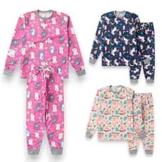 Conjunto Moletom Peluciado Estampado Infantil. 2 ao 10. Pijama. Roupa de Menina