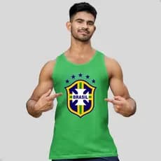 Camisa Regata Masculina Brasil Camisetas para Copa academia caminhada