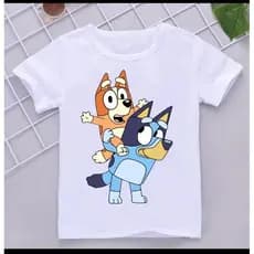 Camiseta Infantil Bluey Branca | Unissex | Do 2 ao 16 | Vários Modelos - Branco