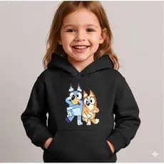 Moletom Bluey Infantil Unissex Estampado Confortável Inverno Casual