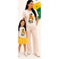 Camiseta Ursinho Teddy Tal Mãe Tal Filha Combinando