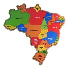 Quebra-Cabeça Mapa do Brasil em MDF – Educativo, Pedagógico, Infantil