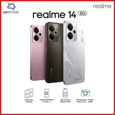 Realme 14 5G, 512/12GB RAM, 256/8GB RAM, 256/12GB RAM Câmera 50MP,  Snapdragon® 6 Gen 4, Bateria 6000mAh ,Versão Global.