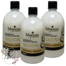 Kit 3 Creme Hidratante Corporal algodao 500g Maycrene
