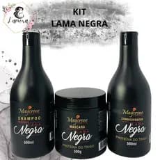 Kit Matizador Lama Negra Cabelos Escuros Maycrene 500ml