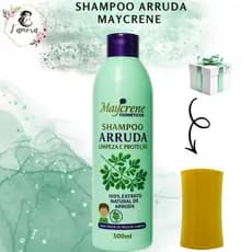 Shampoo Arruda  Maycrene 500ml + Pente Fino Mata Piolho Lêndeas Limpeza, Proteção