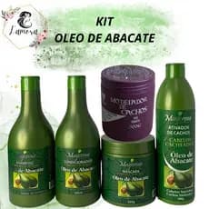 Kit Óleo de Abacate Maycrene - Shampoo, Condicionador, Mascara e Ativador de Cachos 500ml + Modelador De
