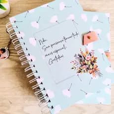 Caderno com fecho de couro sintético, planner diário permanente, caderno para anotações