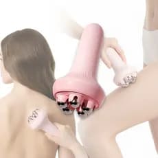 Massageador Manual Polvo Rolo Corporal 5 Bolas Relaxante Muscular Pernas Costas Ombro