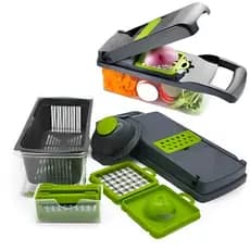 Cortador Multi Fatiador Nicer Alimentos E Frutas Cinza 8 em 1 002