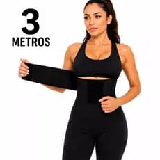 Cinta Faixa 3 metros Redutor Medidas Ajustável Modeladora Corporal Barriga