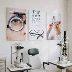 QUADRO DECORATIVO KIT 3 PEÇAS OFTTALMOLOGISTA DECORAÇÃO CLINICA ÓTICA PLACA MDF