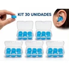 30 Unidades Tampão De Ouvido Protetor Auricular Moldável Natação Dormir