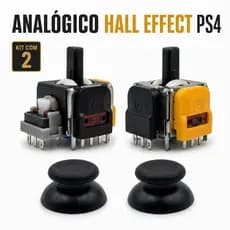 Kit 2 Analógicos Hall Effect Magnético Compatível Controle Ps4
