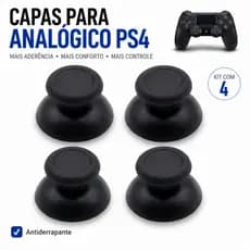 Kit 4 Capas Para Controle Analógico PS4 Antiderrapante