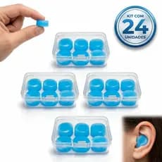24 Unidades Tampão De Ouvido Protetor Auricular Moldável Natação Dormir