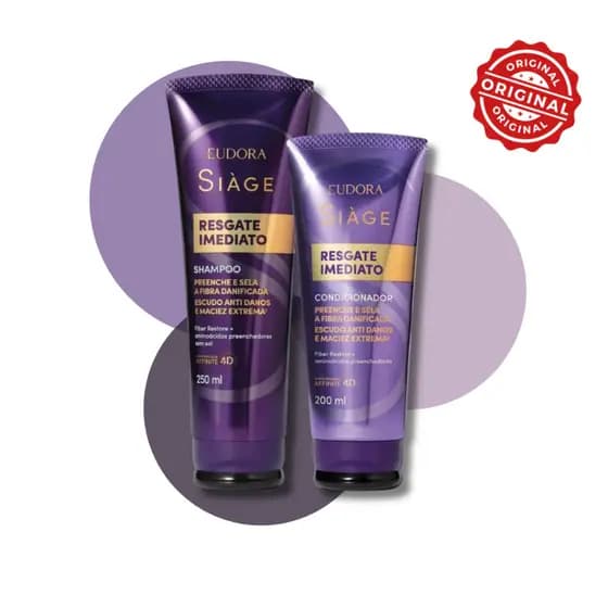 Eudora Siage Resgate Imediato Shampoo + Condicionador Kit Lançamento