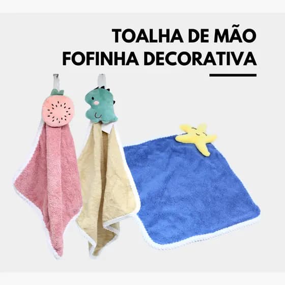 TOALHA DE MÃO FOFINHA DECORATIVA PARA BANHEIROS E COZINHAS