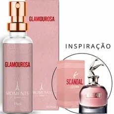 Perfume Importado Contratipo Glamourosa Feminino Eau de Parfum EDP 15ml Moments Paris Bolsa Viagem