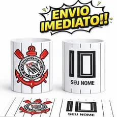 CORINTHIANS TIMAO CANECA DE PORCELANA PREIMUM PERSONALIZADA PARA PRESENTE