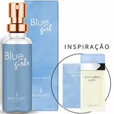 Perfume Importado Contratipo Feminino Blue Girl Eau de Parfum EDP 15ml Moments Paris Bolsa Viagem