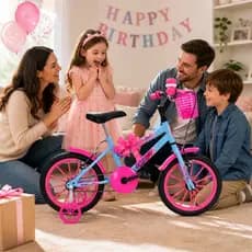 Bicicleta Infantil Aro 16 Rosa Menina com Rodinha e Para Lama Ultrabike Feminina