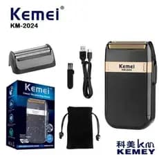 Maquina de barbear Barbeador elétrico sem fio recarregável Classic Shaver Kemei 2024 - Bivolt