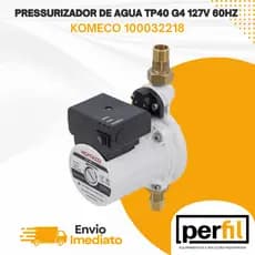 Bomba Pressurizadora d'água TP40 Ferro 120W - 30L/min - 11mca. Acionamento Automático por Fluxostato