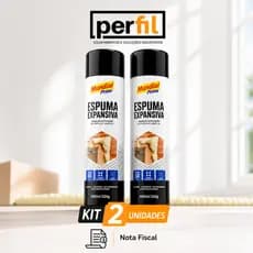 Kit 2 Espuma Expansiva Profissional Poliuretano 500ml / 280g Com Aplicador para Vedação