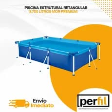 Piscina MOR 3700 L – Retangular, Estrutura Aço, Perfeita para Família & Verão