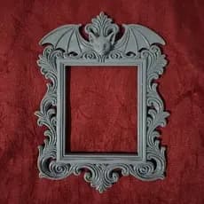 Quadro Morcego Asas/Quadro Gótico/Quadro Decorativo/Porta Retrato Gótico
