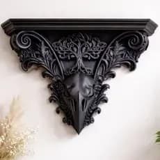 Prateleira Gótica Raven/Prateleira Corvo/DarkDecor/ Decoração Gótica