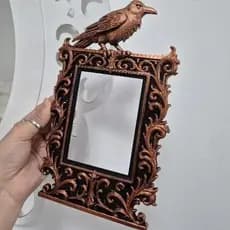 Quadro Corvo/Moldura Corvo/Quadro Gótico/Decoração Gótica