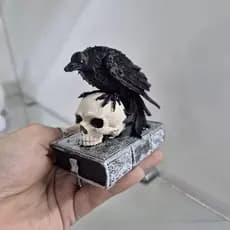 Peso de papel corvo/Corvo Decorativo/Dark decor/Decoração Gótica