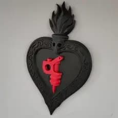 Raven Dark Heart Tattoo/Decoração Estúdio Tatuagem/Quadro Decorativo/Tattoo Decor