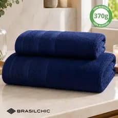 Kit Toalhas De Banho Rosto 100% Algodão Macia Premium Grossa