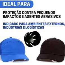 Boné Com Casquete Anti Impacto Segurança Proteção Epi Com Ca Proteção Cabeça