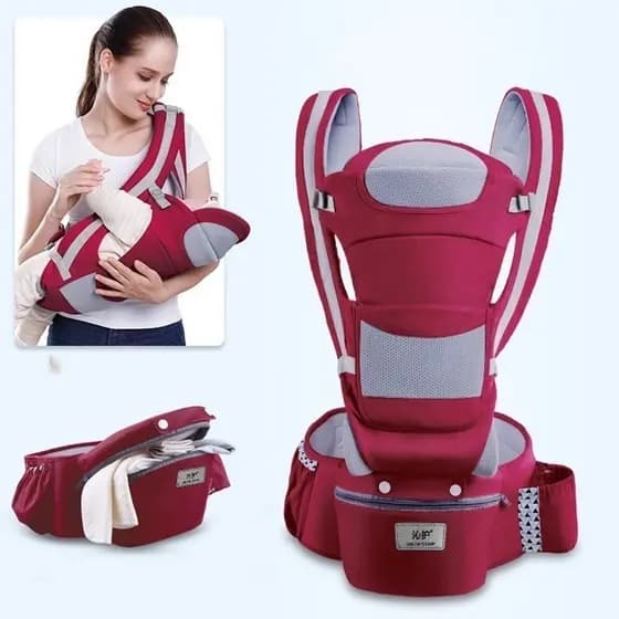 Banco De Cintura Para Bebê Canguru Bebe Passeio Varias Cores Mochila Infantil Hipseat Carrier OMINI