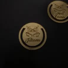 Aplique Acrílico Marcador de Páginas Personalizável 5cm - Kit 10 Unidades